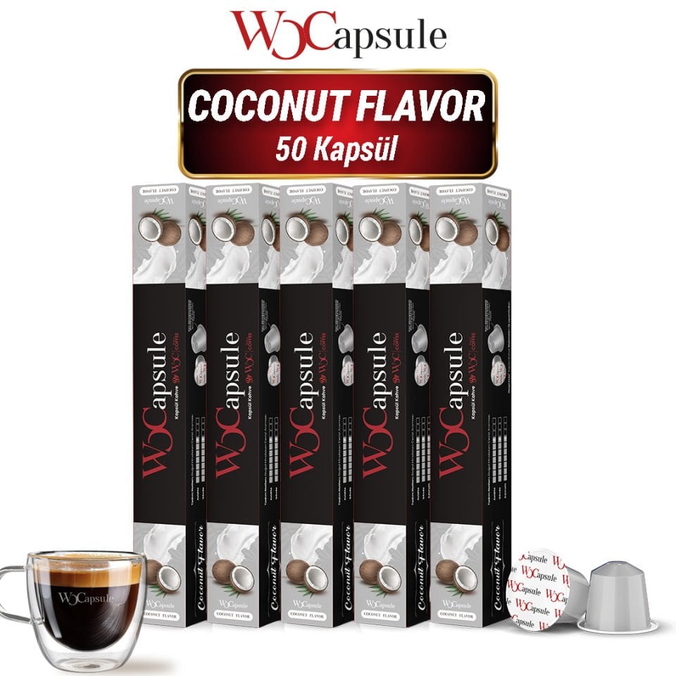 WOCapsule Coconut Nespresso Uyumlu Kapsül Kahve 50'li Avantaj Paketi
