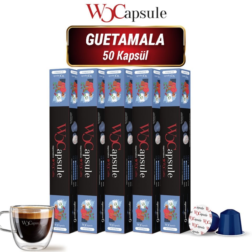 WOCapsule Guatemala Nespresso Uyumlu Kapsül Kahve 50'li Avantaj Paketi