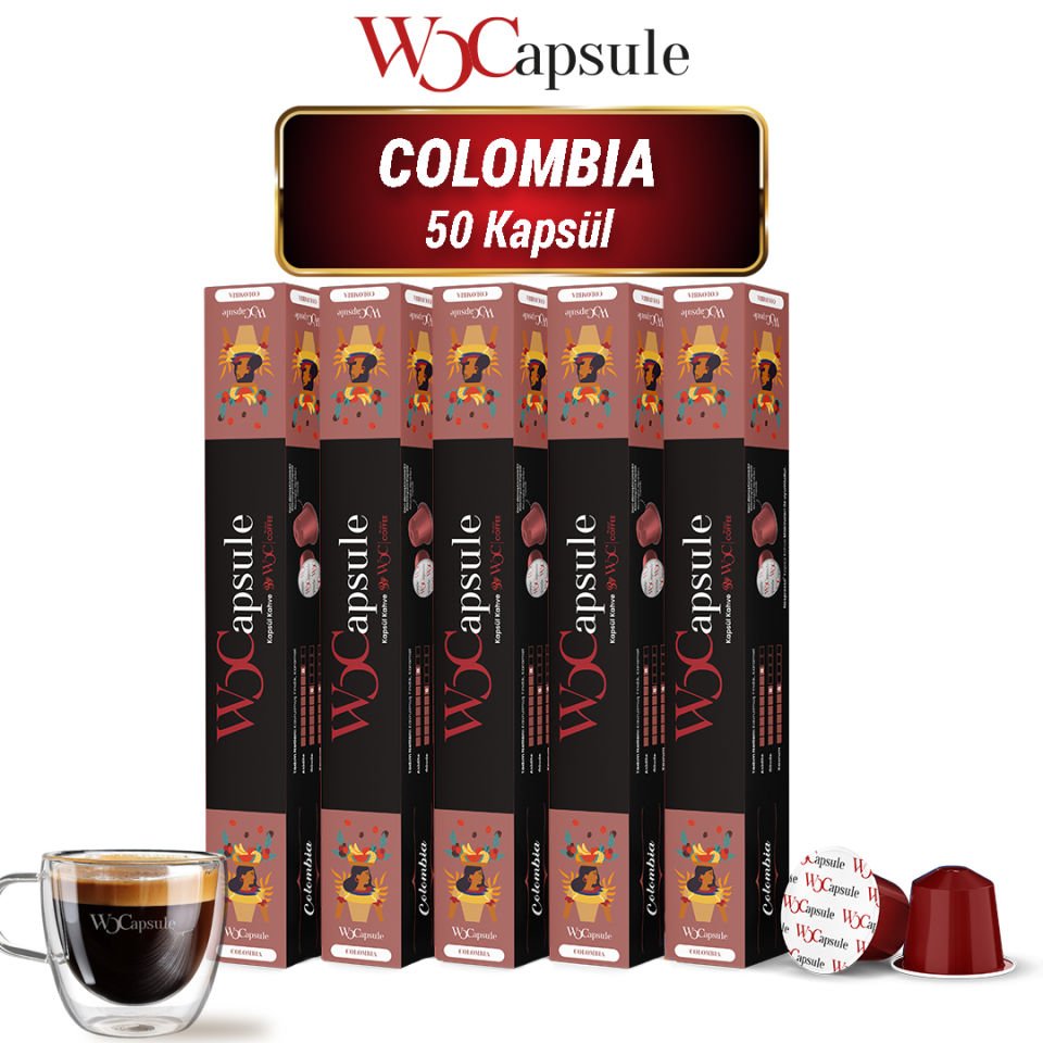 WOCapsule Colombia Nespresso Uyumlu Kapsül Kahve 50'li Avantaj Paketi