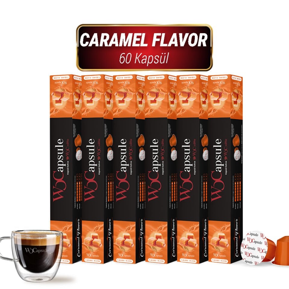 WOCapsule Caramel Nespresso Uyumlu Kapsül Kahve 60'lı Avantaj Paketi