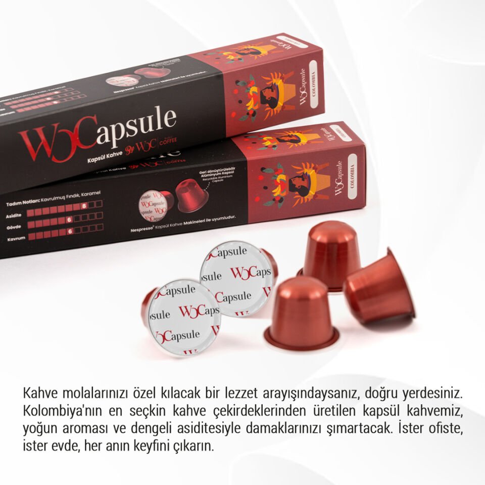 WOCapsule Colombia Nespresso Uyumlu Kapsül Kahve 30'lu Avantaj Paketi