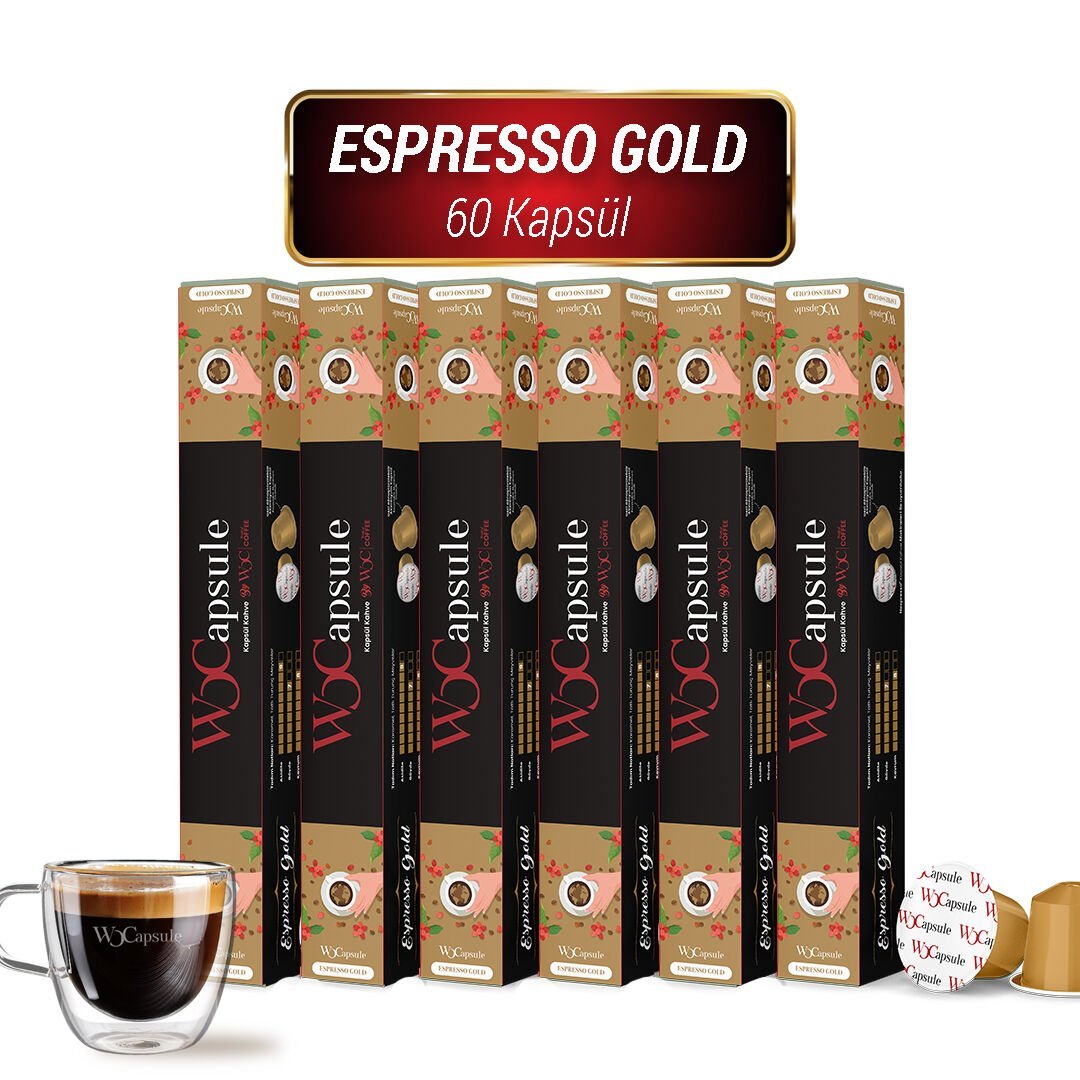 WOCapsule Espresso Gold Nespresso Uyumlu Kapsül Kahve 60'lı Avantaj Paketi