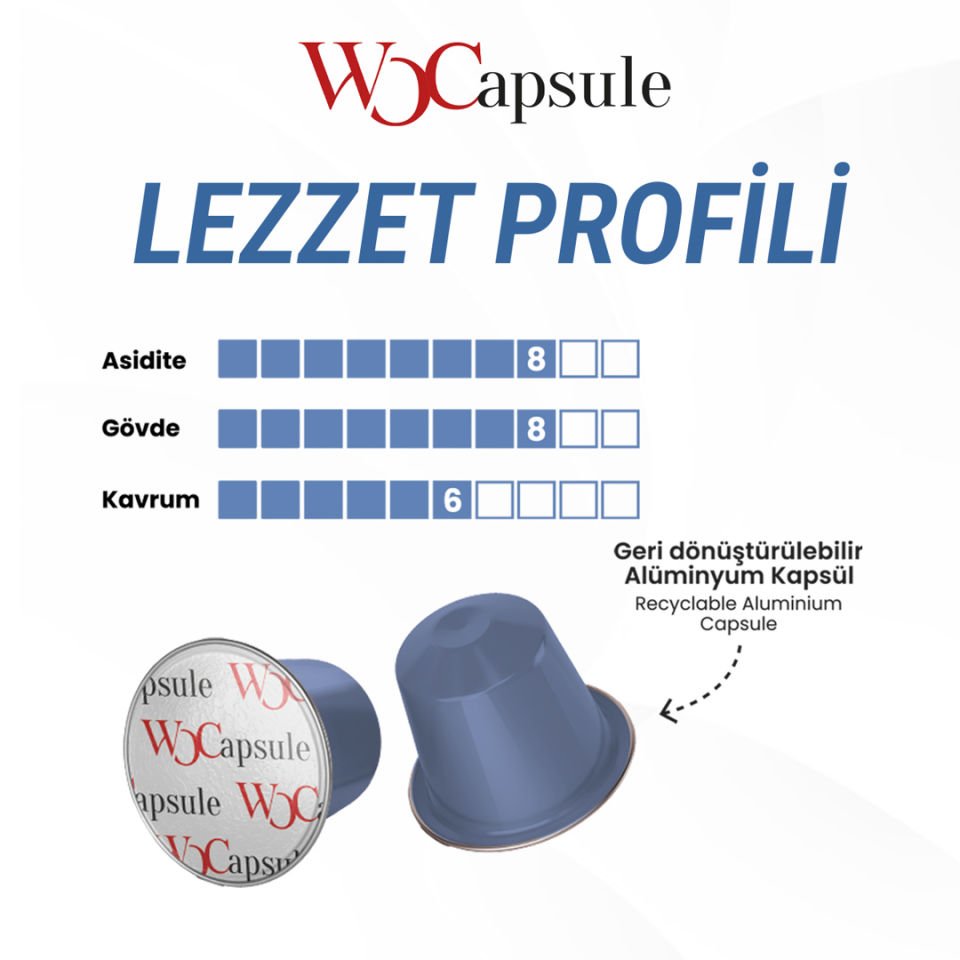 WOCapsule Guatemala Nespresso Uyumlu Kapsül Kahve 10'lu Kutu