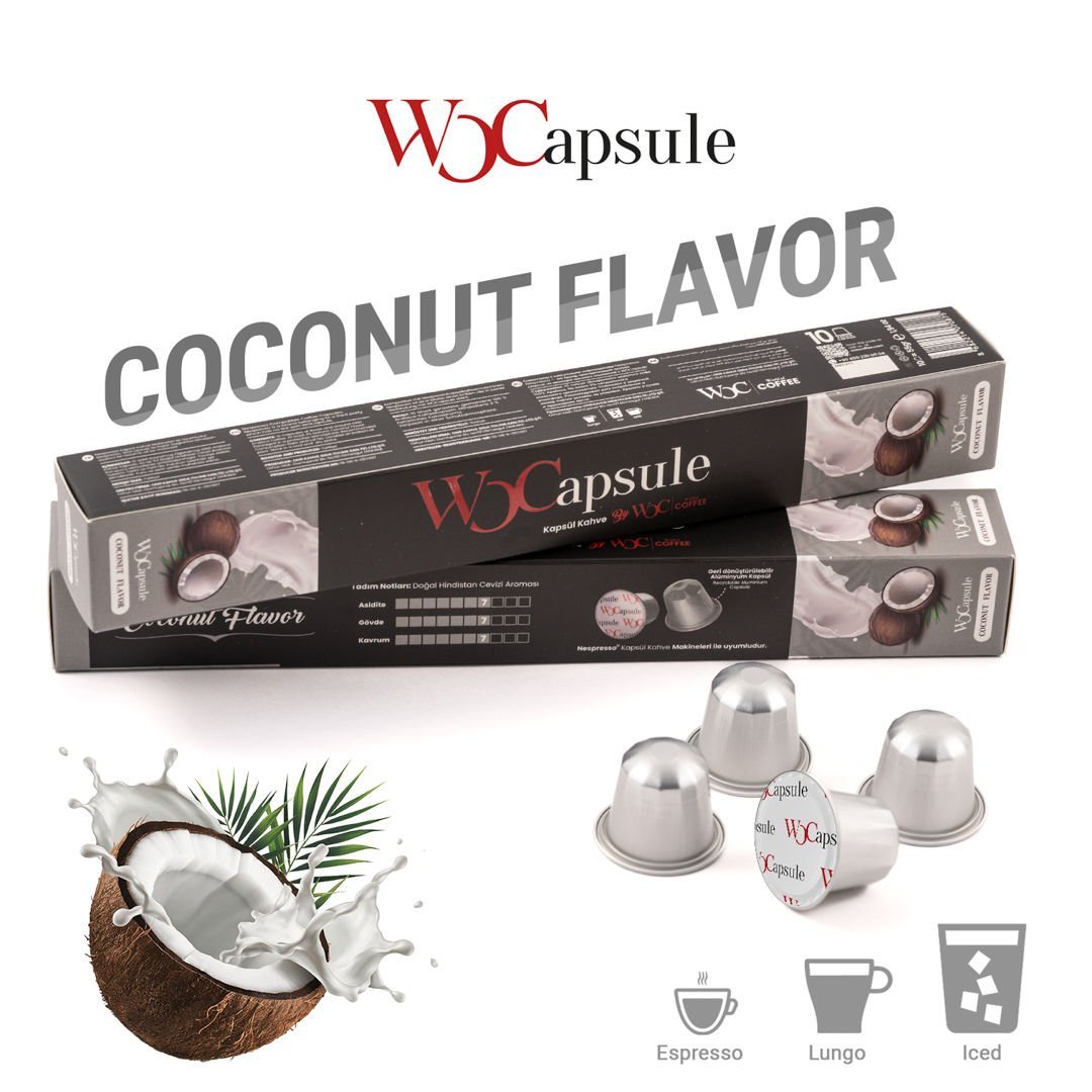 WOCapsule Coconut Nespresso Uyumlu Kapsül Kahve 10'lu Kutu