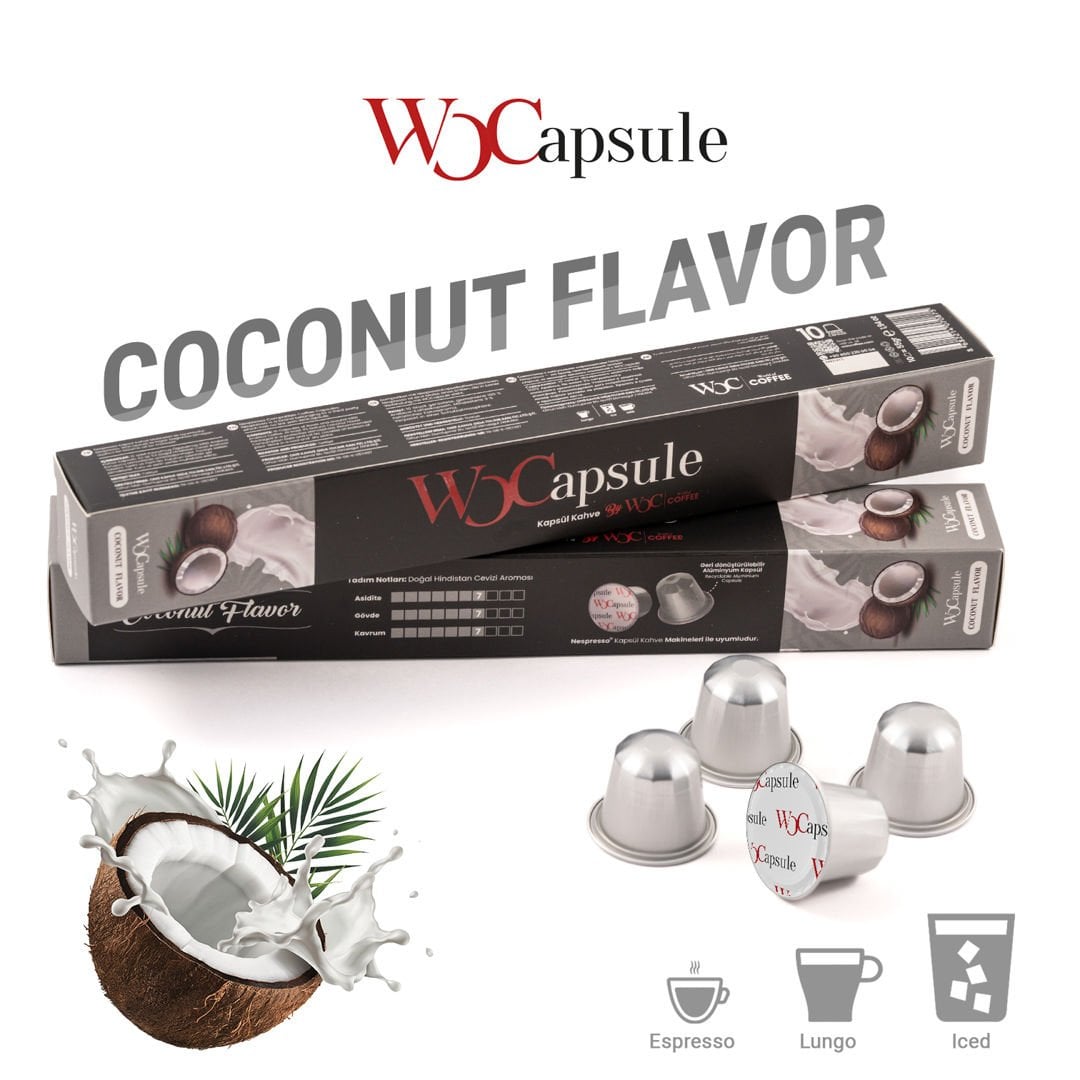 WOCapsule Coconut Nespresso Uyumlu Kapsül Kahve 10'lu Kutu
