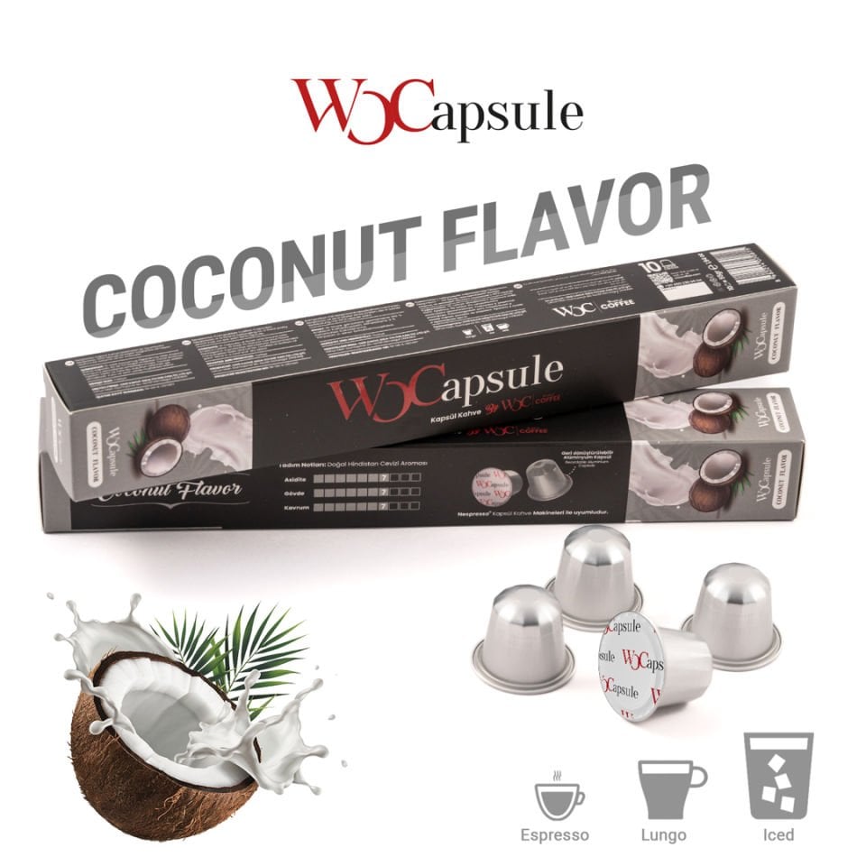WOCapsule Coconut Nespresso Uyumlu Kapsül Kahve 10'lu Kutu