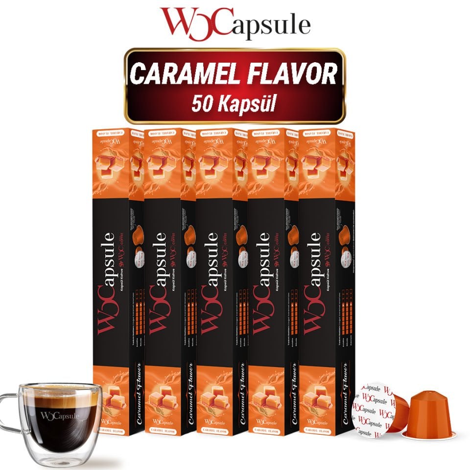 WOCapsule Caramel Nespresso Uyumlu Kapsül Kahve 50'li Avantaj Paketi