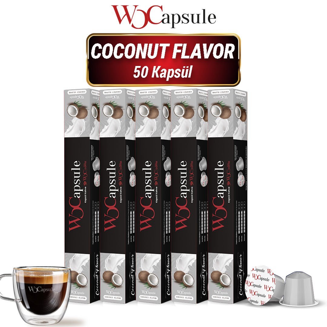 WOCapsule Coconut Nespresso Uyumlu Kapsül Kahve 50'li Avantaj Paketi