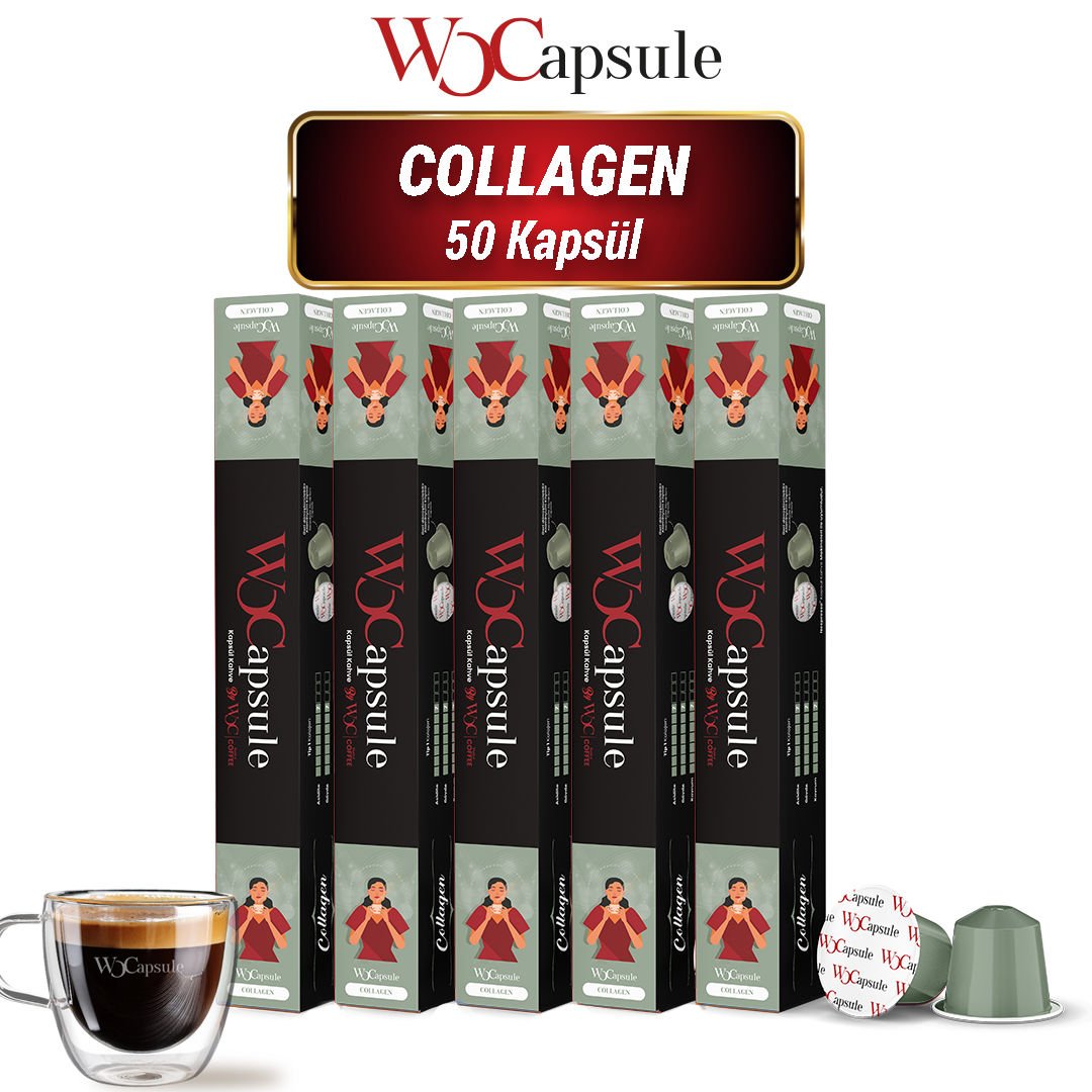 WOCapsule Kolajen Nespresso Uyumlu Kapsül Kahve 50'li Avantaj Paketi