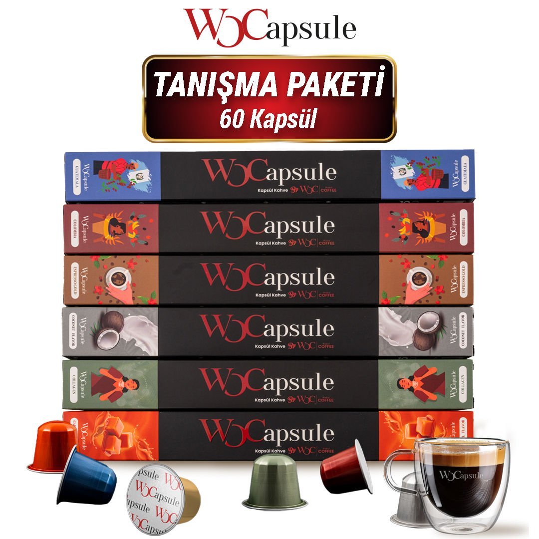 WOCapsule Nespresso Uyumlu Kapsül Kahve 60'li Tanışma Paketi