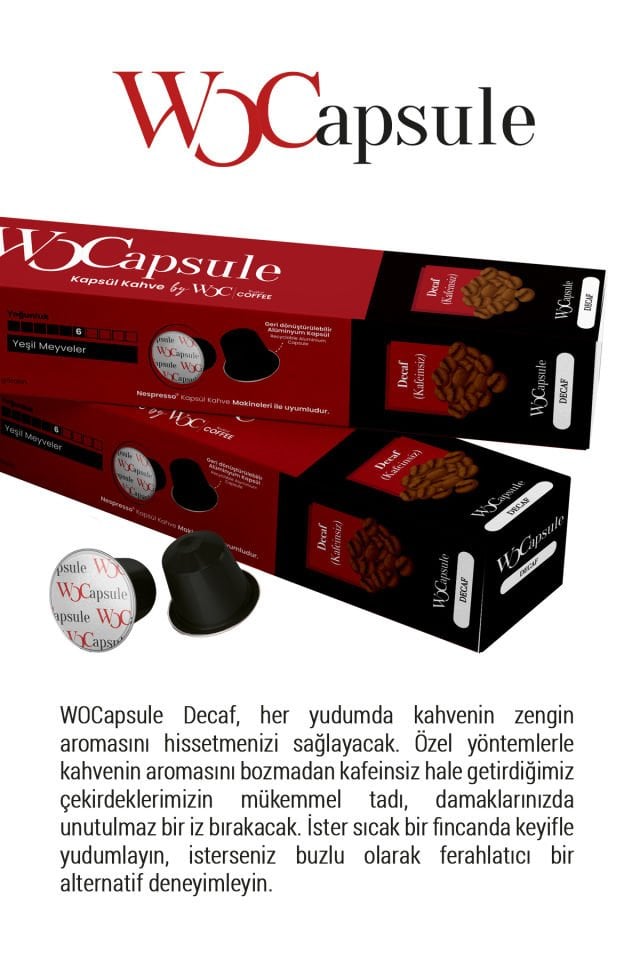 Wocapsule Decaf Nespresso Uyumlu Kapsül Kahve 10'lu Kutu