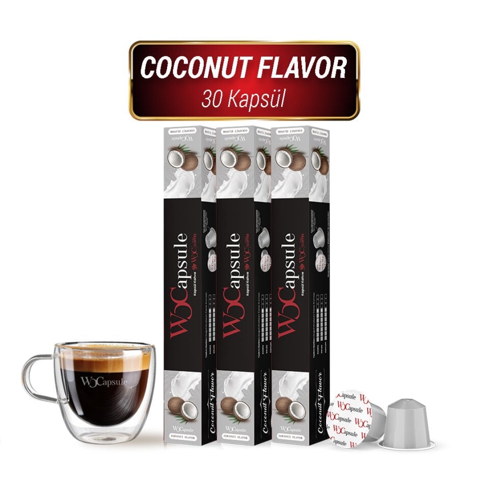 WOCapsule Coconut Nespresso Uyumlu Kapsül Kahve 30'lu Avantaj Paketi