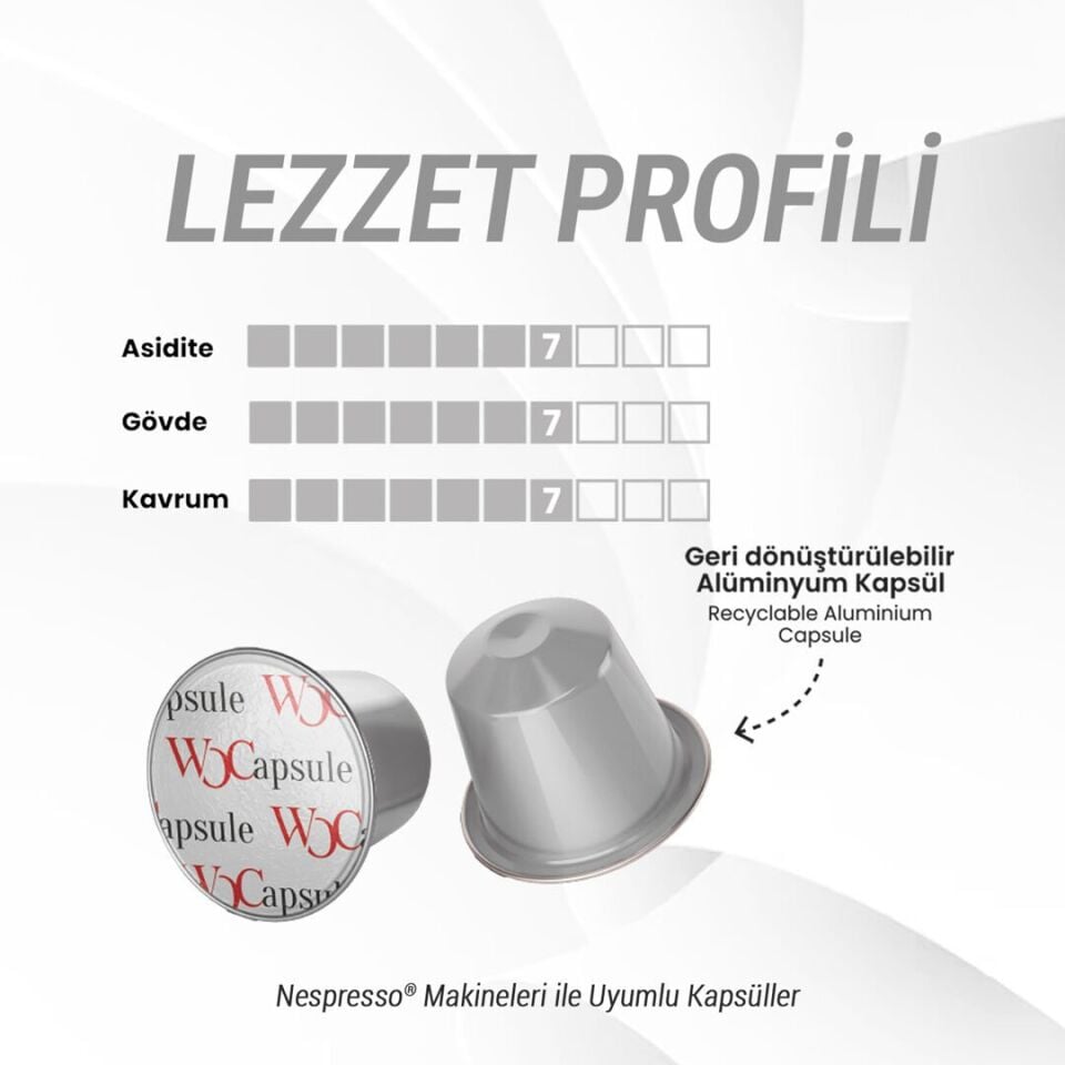 WOCapsule Coconut Nespresso Uyumlu Kapsül Kahve 60'lı Avantaj Paketi