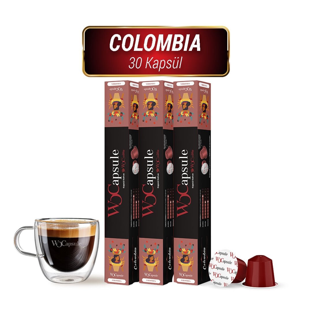 WOCapsule Colombia Nespresso Uyumlu Kapsül Kahve 30'lu Avantaj Paketi