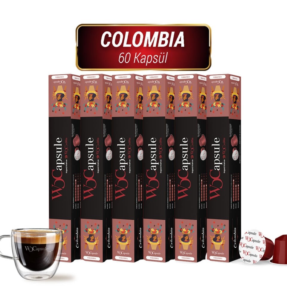 WOCapsule Colombia Nespresso Uyumlu Kapsül Kahve 60'lı Avantaj Paketi