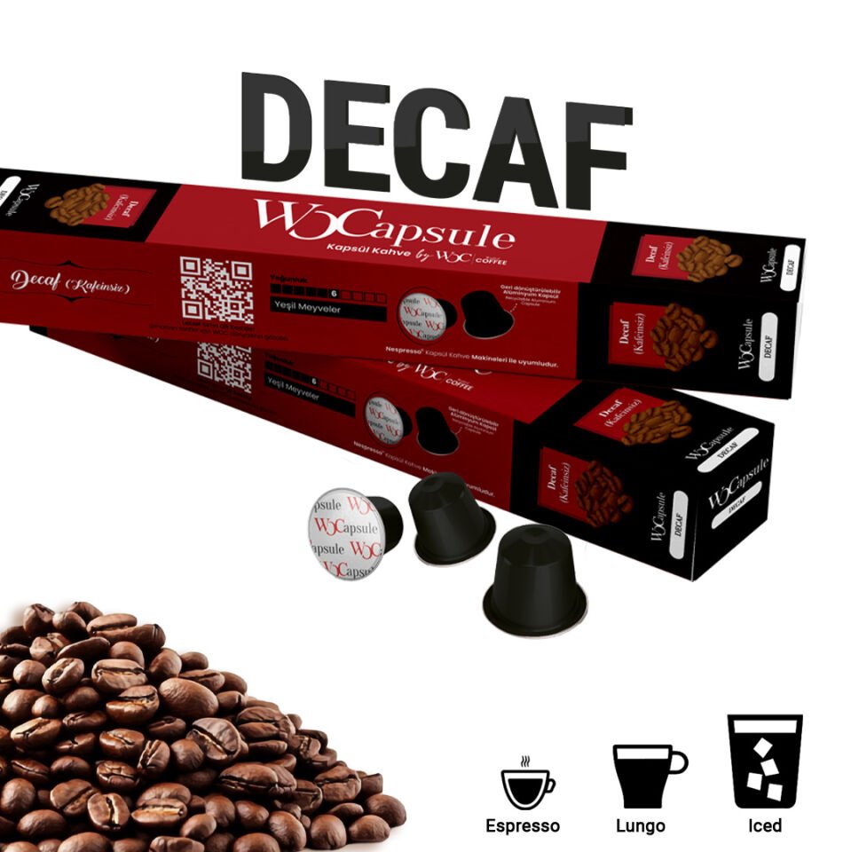 WOCapsule Decaf Nespresso Uyumlu Kapsül Kahve 30'lu Avantaj Paketi
