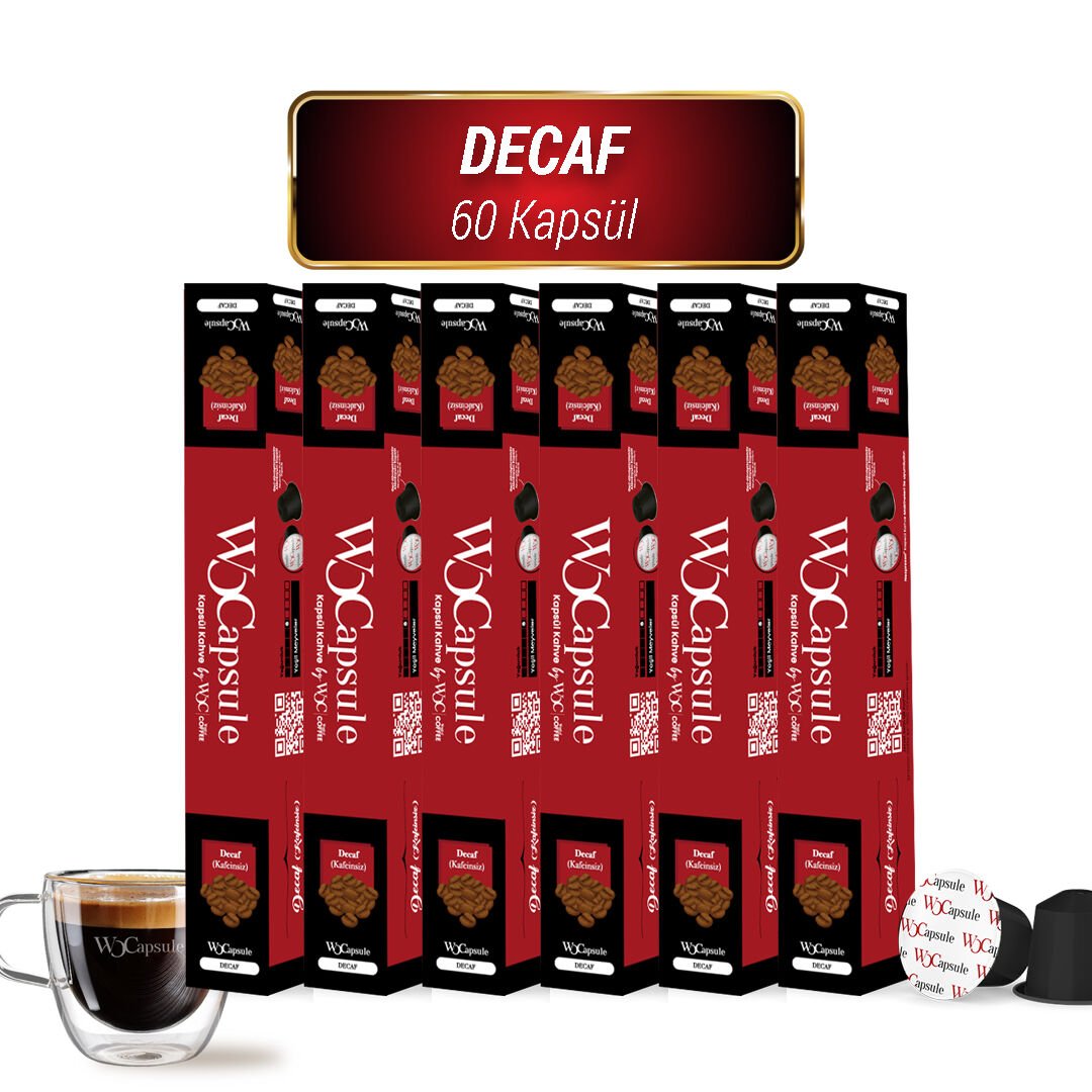 WOCapsule Decaf Nespresso Uyumlu Kapsül Kahve 60'lı Avantaj Paketi